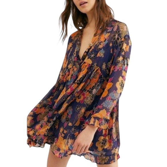 Free People Dresses & Skirts - Free People Everything and More Floral
Tunic Dress Sz. XS
Sheer baby doll
